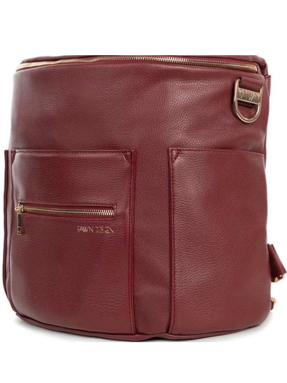 Fawn Design Burgundy Leather Crossbody Bag